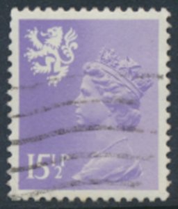 Scotland GB  Machin 15½p SG S41 1 band  Used  SC# SMH28  see details