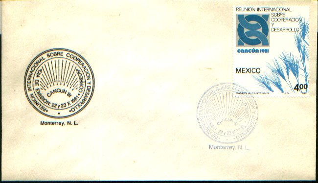 MEXICO 1256 FDC Intl. Cooperation & Development Meeting. VF.