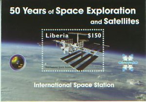 Int. Space Station, 50 Years, S/S 1, LIBE08015