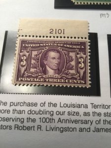 Scott #325 1904-1907 Mint Never Hinged Louisiana Purchase Stamp! Catalog $170