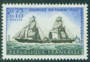 FRANCE Scott B391 MNH* 1965 Semi Postal packet ship