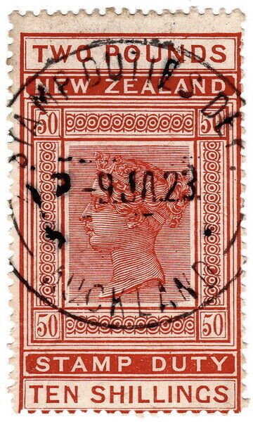 (I.B) New Zealand Revenue : Stamp Duty £2 10/-