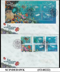 AUSTRALIA - 1995 THE WORLD DOWN UNDER - MARINE LIFE / FISH - SET OF 2 FDC