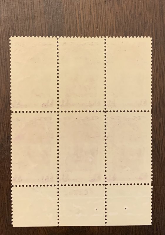USA Plate Block 854 (hinged)