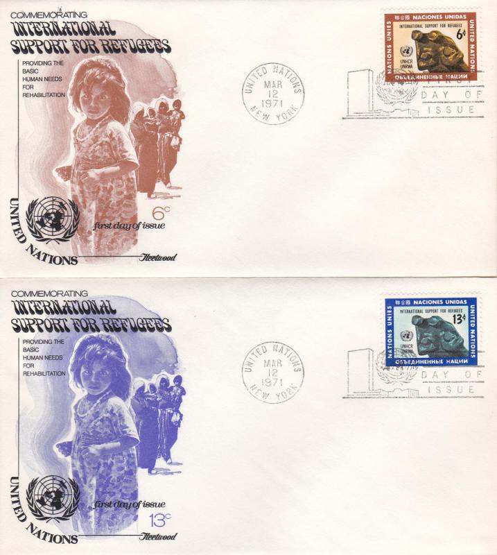 U.N. # 216-217, Fleetwood Cachet, Unaddressed, 1st Day Cover