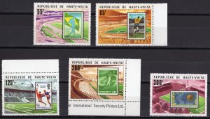 Upper Volta 1977 Sc#456/460 WORLD CUP ARGENTINA '78 Set (5) MNH