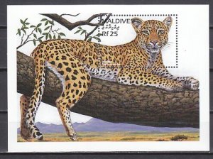 Maldives, Scott cat. 2188. Leopard s/sheet.