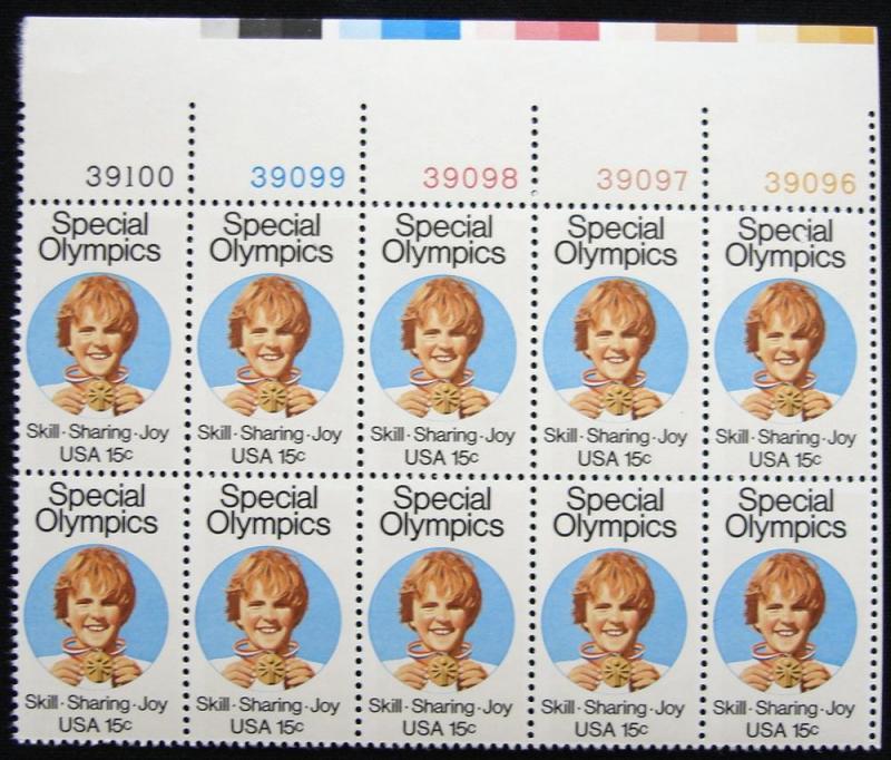 US #1788 MNH Plate Block of 10 Special Olympic SCV $3.25 L10