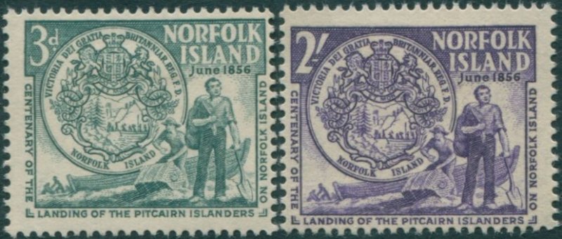 Norfolk Island 1956 SG19-20 Landing set MLH