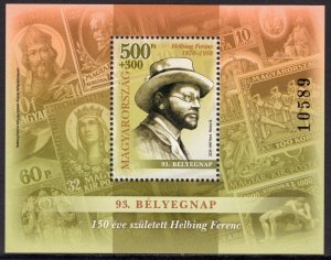 HUNGARY 2020 STAMP DAY STAMP-ON-STAMP HELBING FERENC