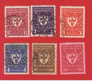 Germany #212-217  VF used   Arms of Munich  Free S/H