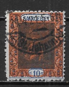Saar 69 10pf Miner single Used
