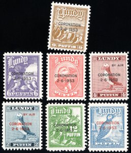 Lundy Island Stamps MNH VF Lot Of 7 Values
