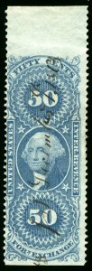 USA #R56b VF, part perf, Huge sheet margin at top,  RARE TO FIND! Retails $125