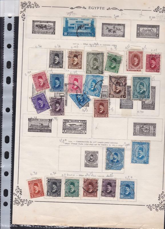 egypt issues of 1927/37 stamps page ref 18120