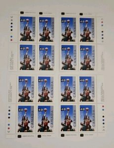 Canada 1991 Basketball #1343 MS Of Plate Blocks MNH