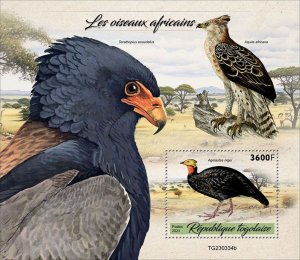 TOGO - 2023 - African Birds - Perf Souv Sheet - Mint Never Hinged