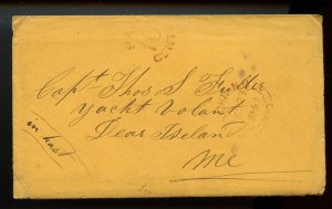 ? ST. JOHN N.B. 1861 PAID h/s PAID 10 CENTS to Maine IN HAST w/contents  Canada