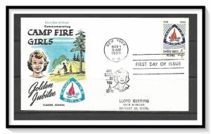 US #1167 Camp Fire Girls Fluegel Cachet FDC