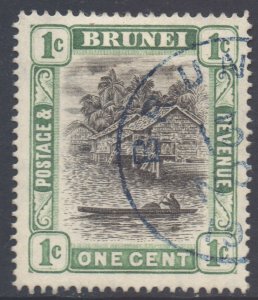 Brunei Scott 13 - SG23, 1907 Brunei River 1c used