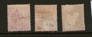 Bermuda QV 1883 Sc 19,19b,19c MH