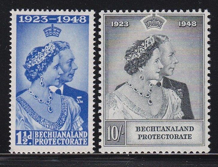 Bechuanaland 62 & 63 VF-MLH set Silver Wedding nice colors scv $ 50 ! see pic !