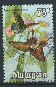 Malaysia 1970 - 75c Butterfly - SG67 used