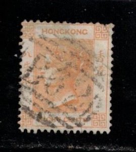 HONG KONG  Scott # 13 Used - Queen Victoria - Numeral Cancel