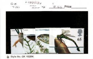 Great Britain, Postage Stamp, #1981-1984 Mint NH, 2001 Fish, Frog (AC)