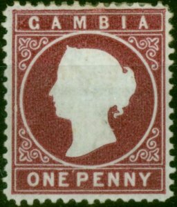 Gambia 1880 1d Maroon SG12b Fine MM