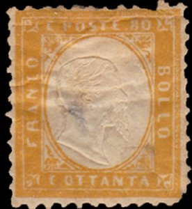 Italy Scott 17 Unused with thin and paper adhesion.