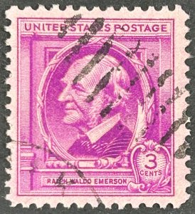 USA, 1940, SC#861, Famous Americans, Authors, Used, F