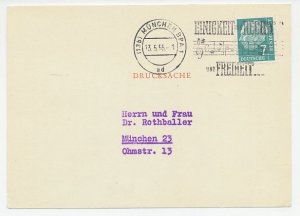 Postcard / Postmark Germany 1955 German national anthem