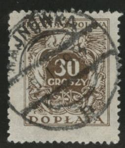 Poland Scott J76 used 1924 postage due