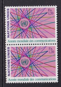 United Nations  Geneva  #113 MNH 1983  world communication pair