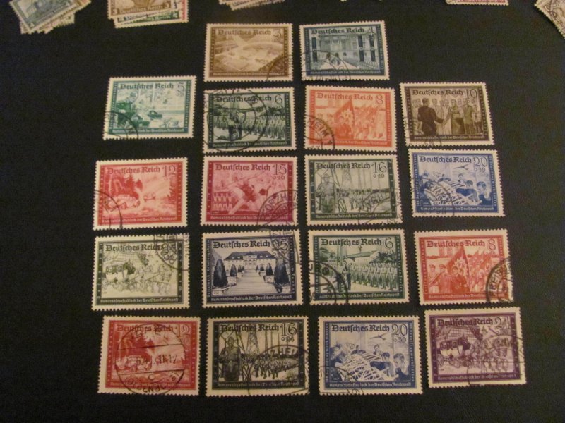 GERMANY 1939-41 USED SC# B148-159 CONFERENCES COMPLETE SET $100 (113)