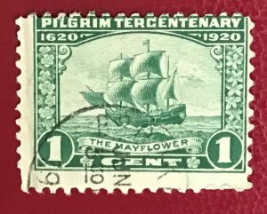 1920 USA Scott 548 used 1 cent Mayflower Lot 968