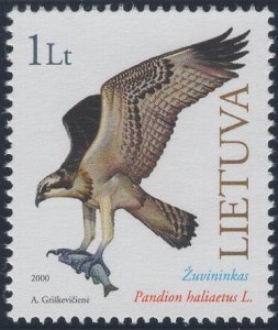 Lithuania 2000 Sc 669 1 l Osprey Birds of Prey