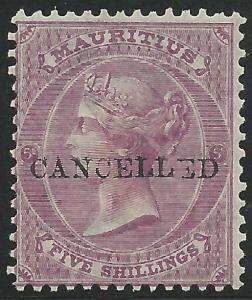 British Colonies Mauritius Scott #41a Mint Stamp Cancelled Overprint