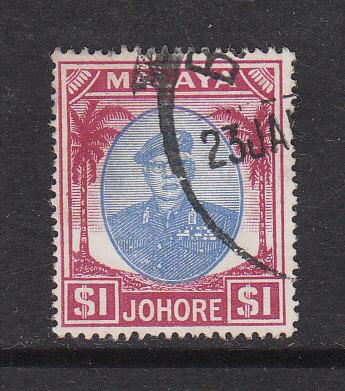 Malaya Johore 1949 Sc 148 $1 Used