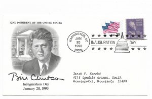 Bill Clinton 1st Inauguration Jan 20 1993 PCS Cachet ECV $12.50
