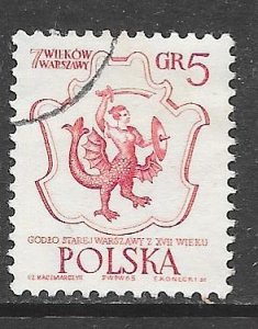 Poland 1334: 5g Warsaw's Coat of Arms, 17th Century, used, F-VF