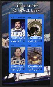 Somaliland 2011 History of Space - USSR #12 imperf sheetl...