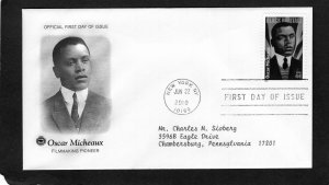 4464 Oscar Micheaux, FDC PCS addressed