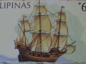 ​PHILIPPINE STAMP: SPENISH GALLEON SAIL SHIP-MNH STAMP BLOCK OF 4. VERY RARE.