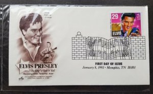 USA US Elvis Presley Celebration 1993 Artist Singer Famous Superstar Music (FDC)