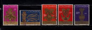 Colombia - 1967 - SC 772-773, C495-C497 - Used - Complete Set - UPU Studies