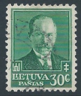 Lithuania #284 Used 30c Pres. Antanas Smetona Birthday