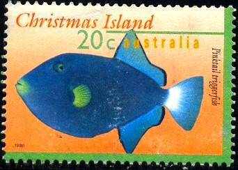 Fish, Pinktail Triggerfish, Christmas Island SC#381 used