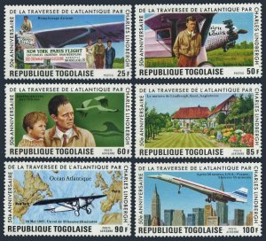 Togo 957-C315,C315a, MNH. Mi 1227-1232, Bl.116. Lindbergh, Transatlantic flight.